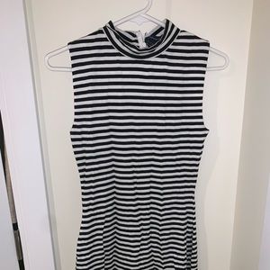 Striped body con cotton dress